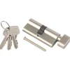 Cylindre à bouton laiton nickel satiné Smith & Locke 30 x 30 mm