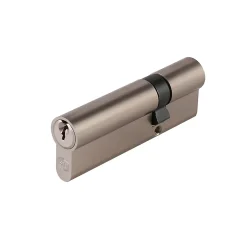 Cylindre laiton nickel satiné Smith & Locke 30 x 60 mm