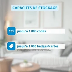 Cylindre électronique de serrure connecté locky-10 code à code et badge rfid mifare