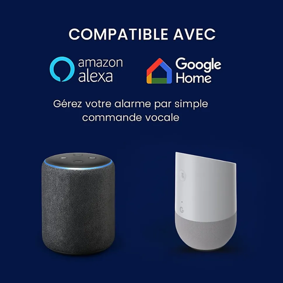 Daewoo - Alarme Maison Wifi Sans Fil Vigilia VIG503 - Kit Complet avec 2 Caméras Full HD intérieur / extérieur solaire et 11 Acces