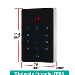 Digicode connecté wifi de portail et portillon pilotable par téléphone