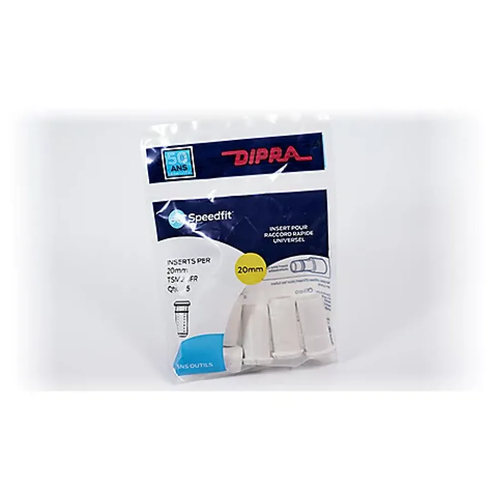 Dipra - 5 inserts Speedfit PER/PE-RT diamètre 20
