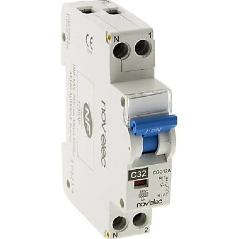 Disjoncteur 16A Nov'Elec Resi9 230 V 2 pôles