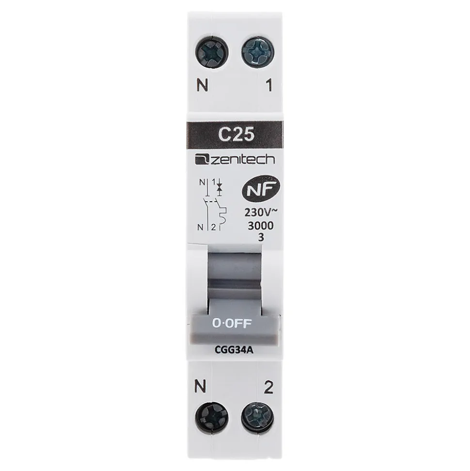 Disjoncteur 25A PH/N - NF - Zenitech