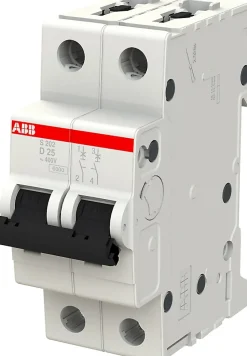 Disjoncteur bipolaire courbe D 25A ABB