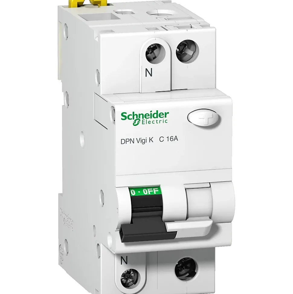 Disjoncteur Différentiel 30ma 16a - 1p+n - 6ka - Type Ac Courbe C - 2 Modules - Acti9 Dpn Vigi K - Schneider