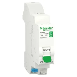 Disjoncteur embrochable courbe C phase + neutre 2A Schneider Electric Resi9 XE