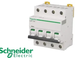 Disjoncteur modulaire tétrapolaire Schneider Acti9 iC60N 20A courbe C