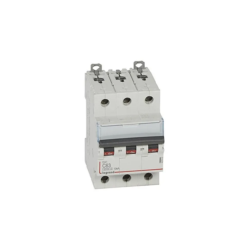 407835 Disjoncteur Triphasé 63a - 3p Courbe C - 6/10ka - à Vis - Legrand Dx3