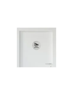 Disque de signalisation Espace Bébé , à visser, inox brossé, marquage noir, diamètre 76mm - THIRARD