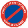 Disque de signalisation "Sortie de voiture"