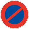 Disque de signalisation "Stationnement interdit" ø17 cm