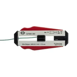Dénudeur de fil C.K T3756 0,80 mm adapté pour fils PVC et PTFE, butée réglable, lames en acier trempé