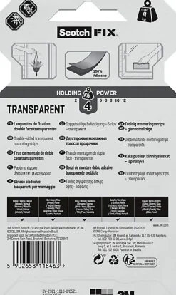 Double face Scotch Extrême 76 mm x 25 mm transparent, 8 pièces 4 kg