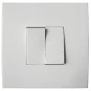 Double interrupteurs va-et-vient blanc Diall
