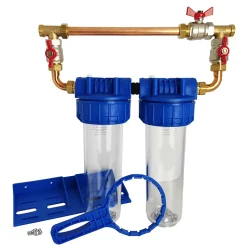 Double Porte Filtre à Eau Bypass 9