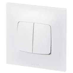 Double poussoir Legrand Neptune Blanc