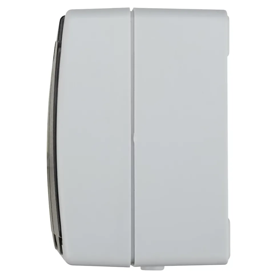 Double prise avec terre étanche en saillie gris complet