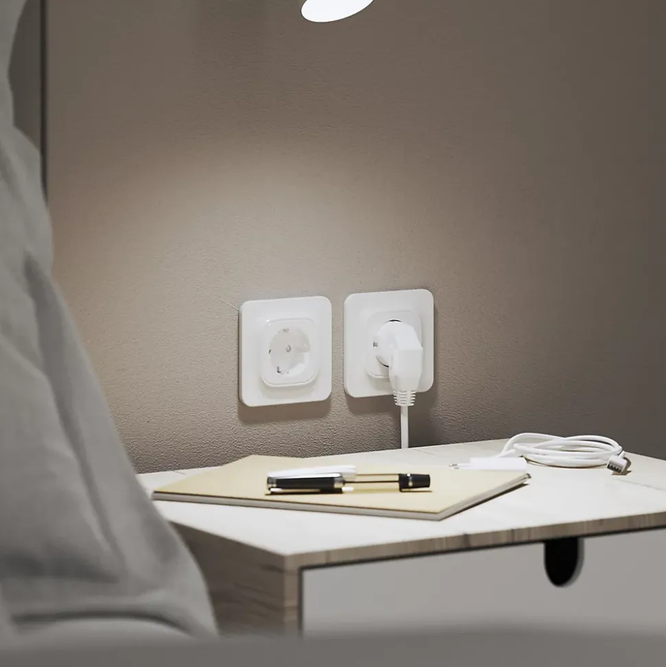 Double prise USB-A+C Jacobsen Kennet blanc complet