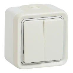Double va et vient complet Legrand Plexo saillie blanc