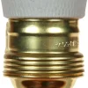 Douille E27 acier laitonné - Raccord diamètre 10mm - Lébénoïd