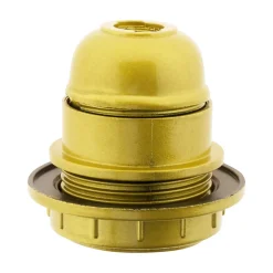 Douille E27 + bague - Doré - Zenitech