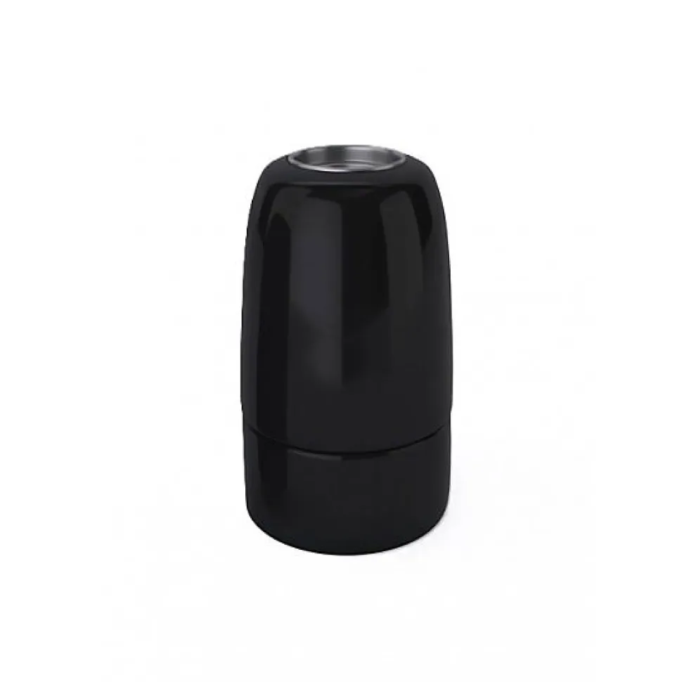 Douille E14 en Porcelaine Noire Vintage Élégance Rétro pour Illuminer Votre Intérieur