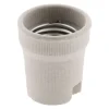 Douille E27 porcelaine à vis - Blanc - Zenitech