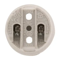 Douille E27 porcelaine à vis - Blanc - Zenitech