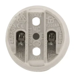 Douille E27 porcelaine à vis - Blanc - Zenitech