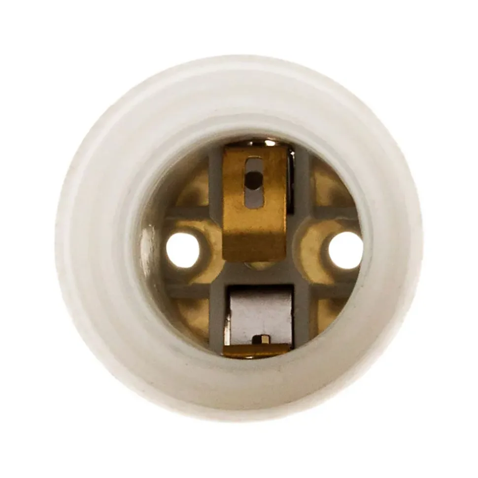 Douille E27 Résine Borne à vis - Blanc - Zenitech