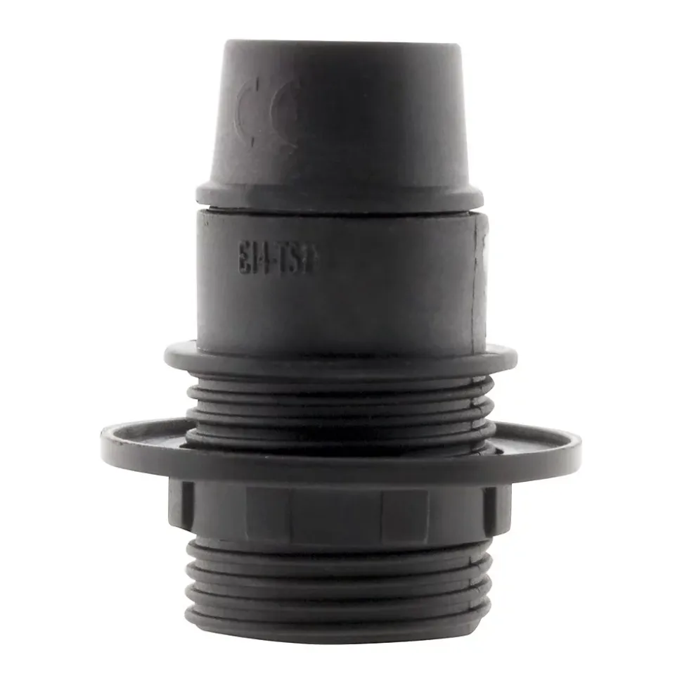 Douille E14 simple bague - Noir - Zenitech