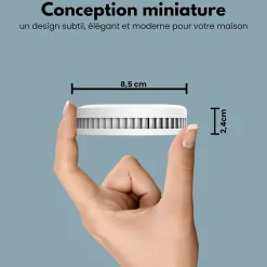 Détecteur de fumée Aroha Safety Pro Mini - Batterie 10 ans - Détecteur de fumée - Alarme incendie