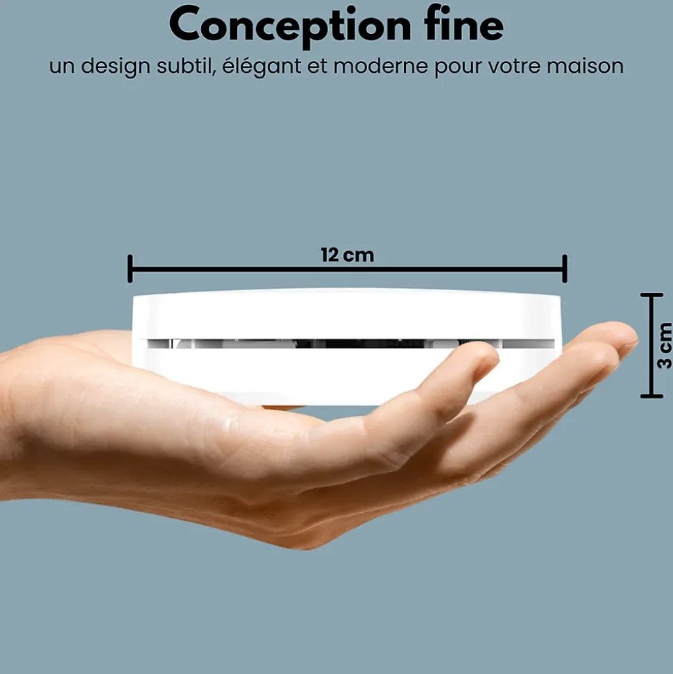 Détecteur de fumée Aroha Smart Connect & Link connectable et WiFi - Alarme incendie connecte Tuya et Smartlife - 3 pieces