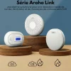 Détecteur de fumée/chaleur connectable Aroha Link - Batterie 10 ans - Capteur de fumée interconnecté - Alarme incendie - Pack de 2