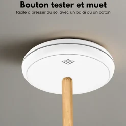 Détecteur de fumée et de monoxyde de carbone Aroha Safety Pro Sleep Line - Batterie 10 ans - Alarme incendie et de CO - 3 pièces