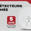 Détecteur de fumée Kidde 5Y29 autonomie 5 ans