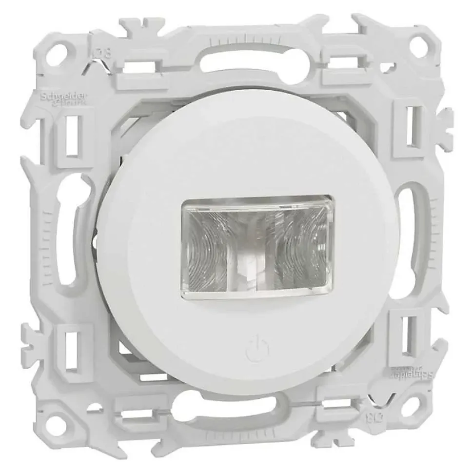 Détecteur de présence et mouvement - 3 fils avec neutre - Odace - S920526 - Schneider - Blanc craie