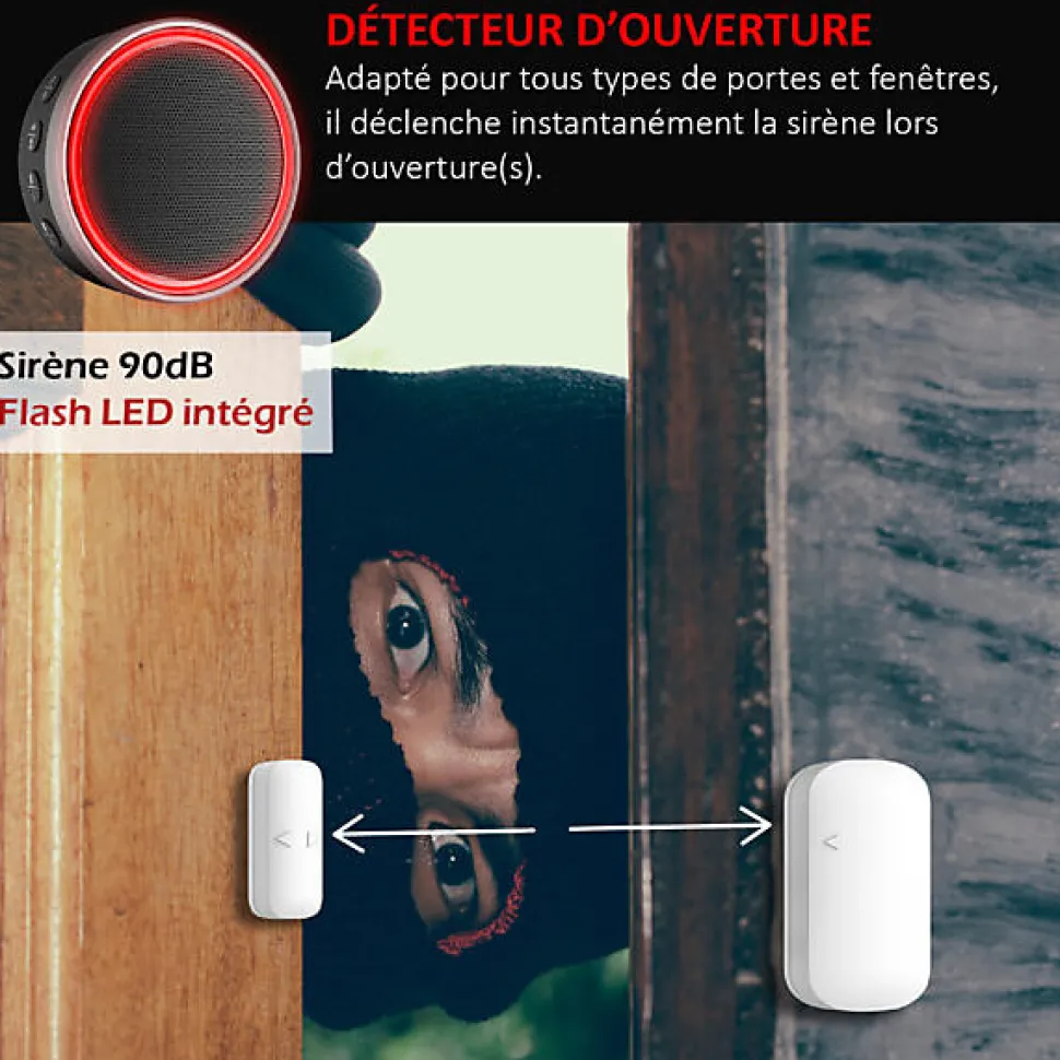 Détecteur d ouverture pour alarme 868Mhz KYF-ALARM-009