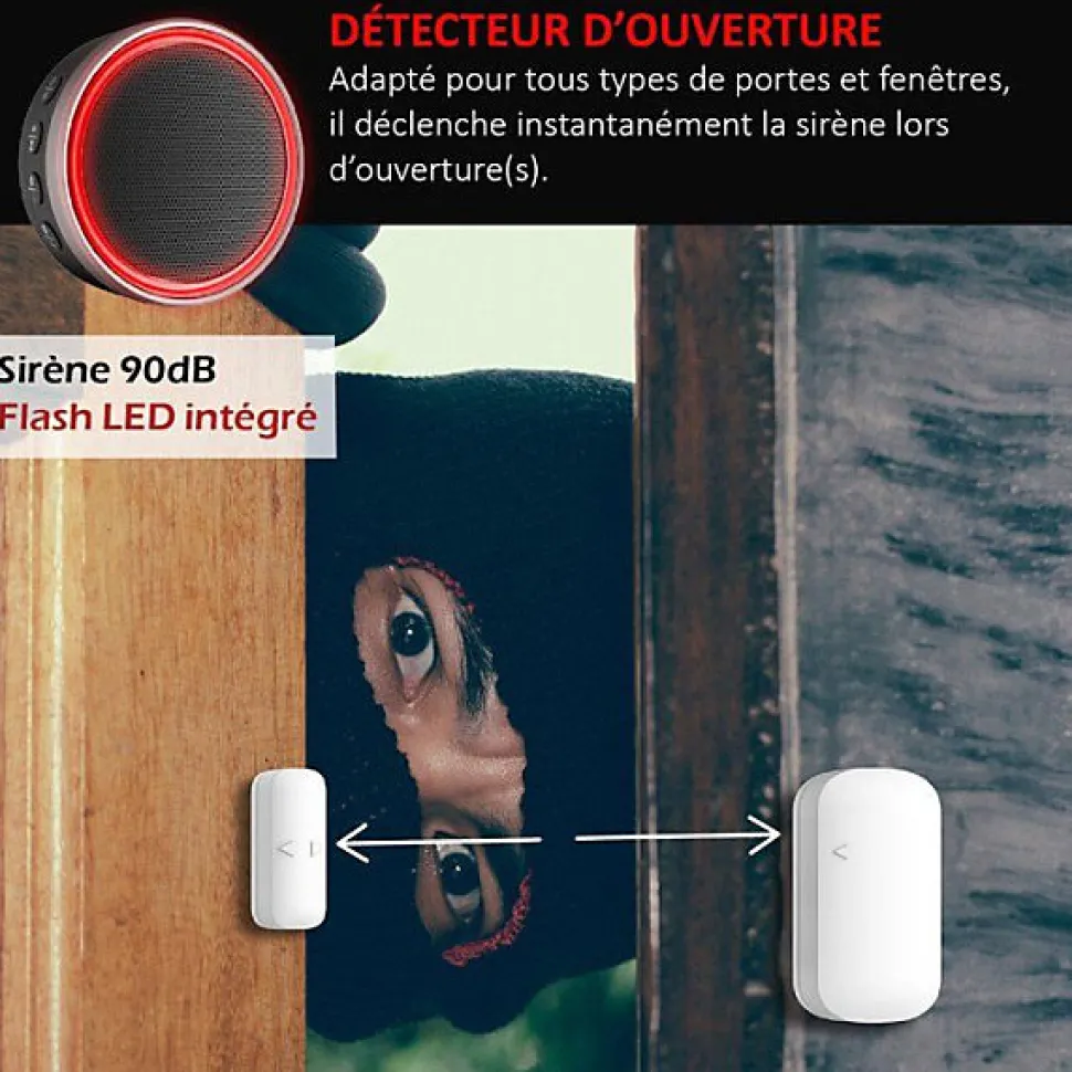 Détecteur d ouverture pour alarme 868Mhz KYF-ALARM-009