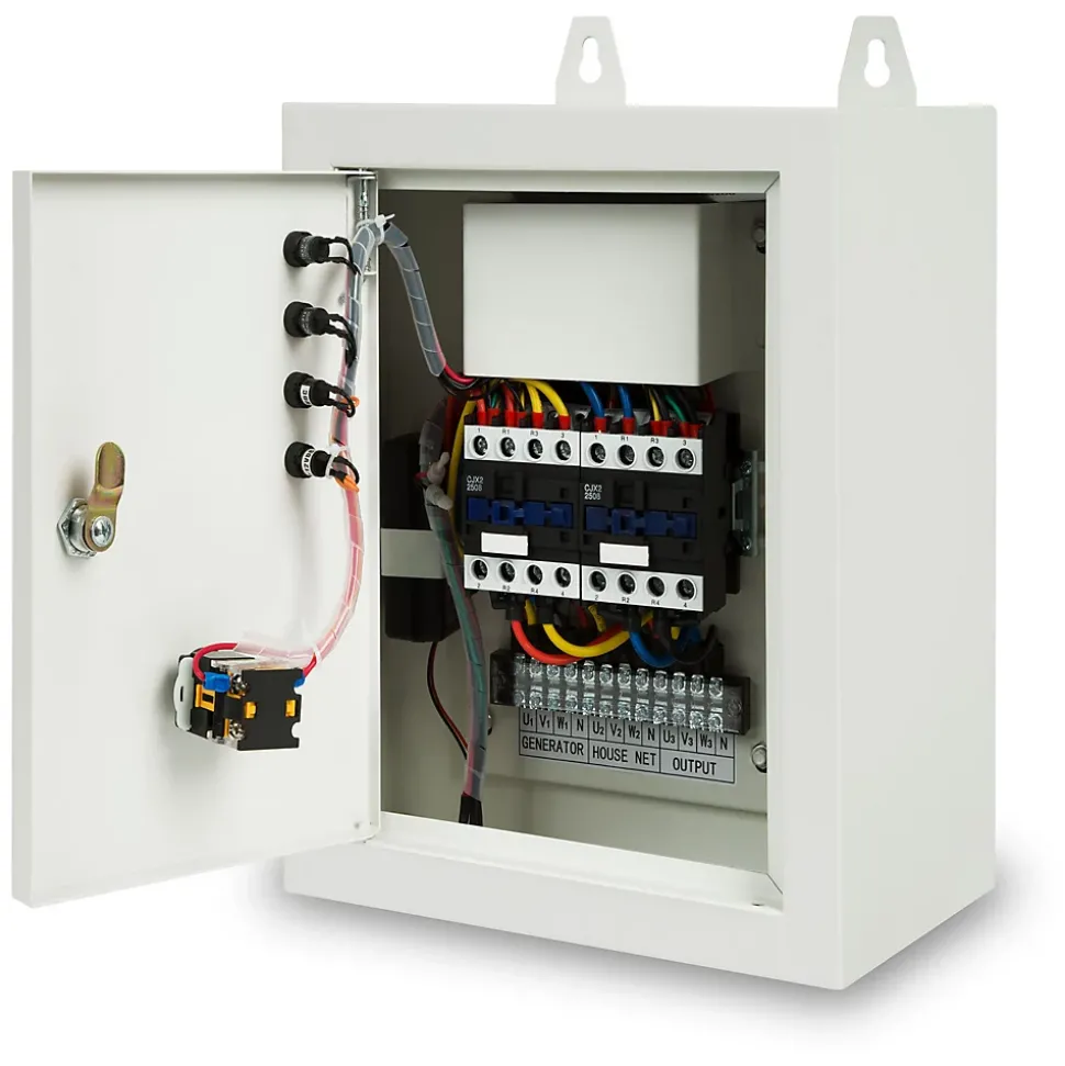 EBERTH ATS commutateur de transfert automatique 3 phases jusqu'à 10kW, 400V tension de service, câble de commande 1,5m ATS inclus