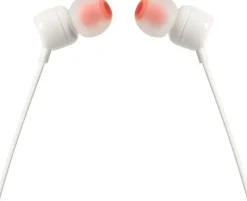 Ecouteurs filaires JBL T110 blanc avec microphone