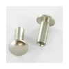 Ecrou Relieur Tête bombée M4X12 4X14 Laiton chrome - 1 pièce
