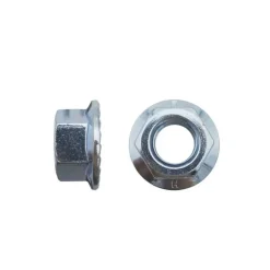 50 Ecrous Hexagonaux à Embase Crantée M16 mm - DIN 6923 - 8 - Zingué blanc - D-Work