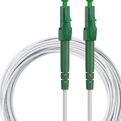 Elfcam - Câble Fibre Optique LC/APC à LC/APC - 20m (Jaune), Jarretière Optique Simplex Monomode 9/125um LSZH