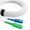 Elfcam - Câble Fibre Optique SC-APC à SC-UPC - 2m (Blanc), Jarretière Optique 9/125um, Compatible Freebox, Livebox