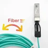 Elfcam - Câble Optique Actif SFP+ à SFP+ - 40m, AOC 10 Gbit/s OM3, Ultra Performant, Réseau Professionnels, PC