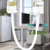 Elfcam - Câble RJ45 Cat 6 Slim 7m (Blanc) - 32AWG Ultra Fin, Réseau LAN/WAN, Haut Débit, Idéal PC, Box, Routeur