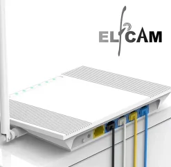 Elfcam - Câble RJ45 Cat 6 Slim 7m (Blanc) - 32AWG Ultra Fin, Réseau LAN/WAN, Haut Débit, Idéal PC, Box, Routeur