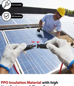 Elfcam - 2 Câbles Solaires 4mm² 30m, Connecteurs M/F, 12AWG, DC1500V, IP68, Anti-UV, Certifié TUV